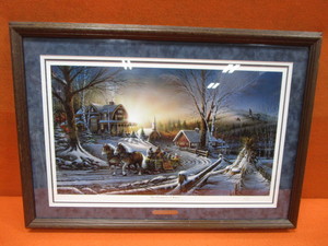 Terry Redlin The Pleasures Of Winter Signed & Numbered 466724500 23x32