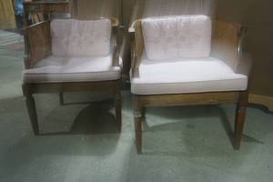lot 6 image: vintage cane back chairs