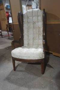 lot 7 image: vintage wingback arm chair