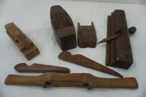 lot 192 image: Antique wood tools and planer