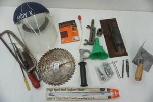 lot 221 image: Welding shield and other tools