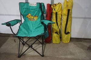 lot 296 image: folding camp chairs