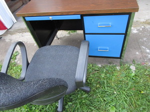 Metal Desk & Chair