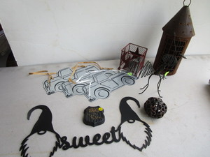 Metal Cars, Gnomes, Paperweight