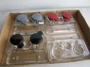 Glass Ink Wells & Pen Holders