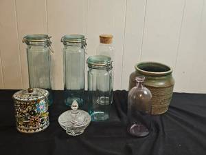 lot 207 image: Assorted Decorative Jars and Containers Collection