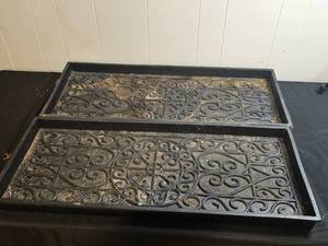 lot 213 image: Set of 2 Ornate Rubber Boot Trays