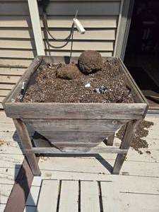 lot 370 image: Wooden Raised Garden Planter Bed with Soil