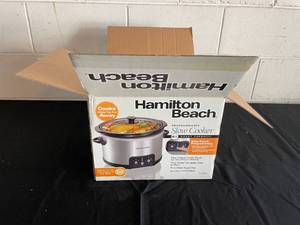 lot 16 image: Hamilton Beach Programmable Slow Cooker 4 Quart Capacity