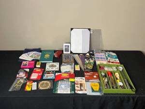 lot 105 image: Mixed Household Lot - Playing Cards, Command Strips, Vacuum Cleaner Bags, and More