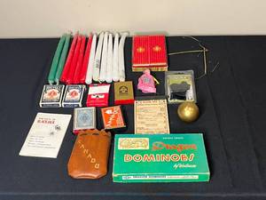 lot 106 image: Lot of Assorted Vintage Games, Candles, and Miscellaneous Items