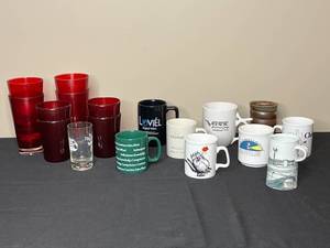 lot 109 image: Collection of Various Mugs and Glasses