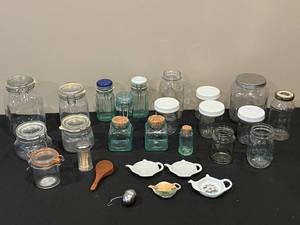 lot 118 image: Collection of Assorted Glass Jars and Containers