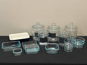 lot 130 image: Lot of Glass Storage Containers and Jars
