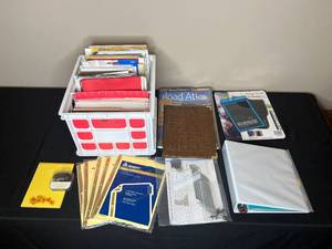 lot 296 image: Lot of Office Supplies Including Notebooks, Folders, and More