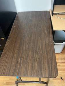 lot 323 image: Folding Table with Wood Grain Top