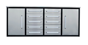 lot 327 image: 10 Drawer 7FT Storage Cabinet Workbench