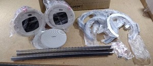lot 33 image: (2) QSC Acoustic Coverage QSC AC-C4T, 4 Full-range foregroundbackground ceiling loudspeaker with 70100V transformers