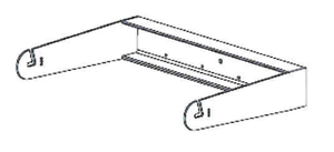 lot 97 image: EAW UBKT-QX3h bracket, 2042189,  black horizontal U-bracket