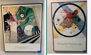 lot 197 image: 2 Pieces of Framed Abstract Art by Wasilly Kandinsky