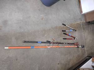 lot 208 image: Fiskars Chain Drive Pruner, (2) Bypass Loppers, Chain Pruner