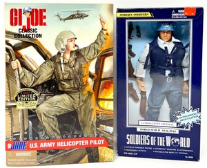 lot 218 image: Vintage HASBRO G.I. JOE - Classic Edition Jane US Army Helicopter Pilot & WW II 1941-1945 Soldiers of the World Landing Craft Crewman - Action Figures NIB