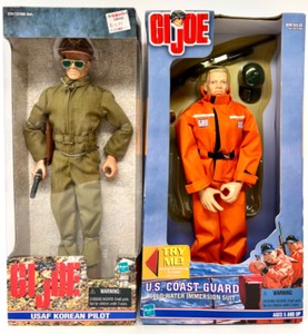 lot 219 image: Vintage HASBRO G.I. JOE - USAF Korean Pilot & U.S. Coast Guard Cold Water Immersion Suit - Action Figures NIB