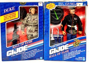 lot 220 image: Vintage HASBRO G.I. JOE - Hall Of Fame Duke & Dress Marine Gung-Ho Action Figures NIB
