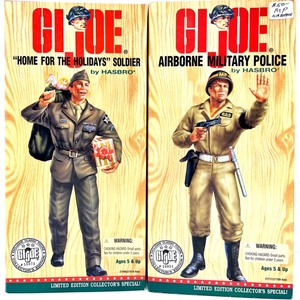 lot 234 image: Vintage HASBRO Limited Edition WWII 50Th Anniversary G.I. Joe Exclusive Classic Figure Collectors Edition Home For The Holidays Soldier Action Figure & Airborne Military Police Exclusive Classic Collectors Edition Figure