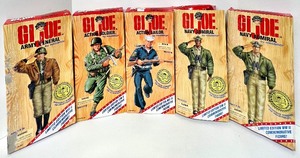 lot 241 image: Vintage HASBRO G.I. Joe WWII 50th Anniversary Action Figures - QTY 5