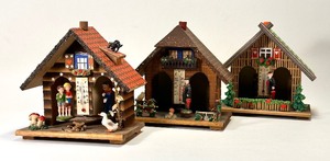 lot 131 image: Trio of VINTAGE TOGGLI GERMAN Weather Houses