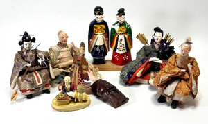 lot 137 image: Assorted Asian Collectible Doll Figurines including Gofun and More
