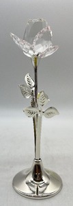 lot 164 image: SHANNON Crystal by GODINGER - Faceted Rose Crystal Sculpture MIB - Ireland