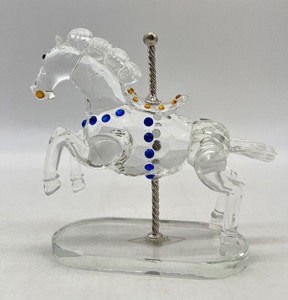 lot 165 image: SHANNON Crystal by GODINGER - Carousel Horse Crystal Sculpture MIB - Ireland