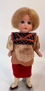 lot 11 image: Antique Vintage Diminutive GERMAN Bisque Doll 150 M