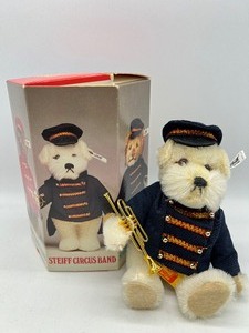 lot 203 image: STEIFF Mohair Circus Bandsman Dog - 012419 - With Box