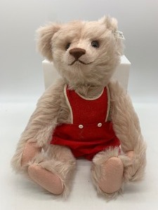 lot 107 image: Vintage STEIFF Mohair - Light Pink Teddy Bear 017141 LE - German