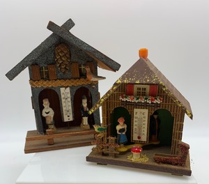 lot 112 image: VINTAGE German Weather Houses - QTY 2