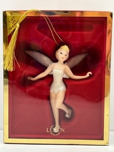 lot 253 image: LENOX First In Series DISNEY SHOWCASE COLLECTION TINKER BELL Tip Toe Tinker Bell Ornament -NIB