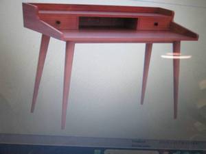 Mid Century Modern Desk, 43 Wood H...