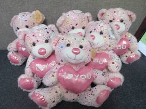6- NWT Valentine Plush Bears...
