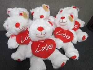 6- NWT Valentine Plush Bears...