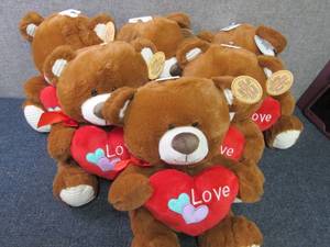 6- NWT Valentine Plush Bears...