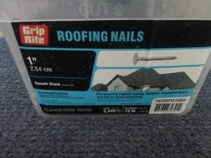 10 lb Grip Rite 1 inch Roofing Nail...