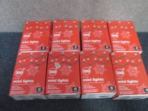 8- 100ct Clear Mini Lights...