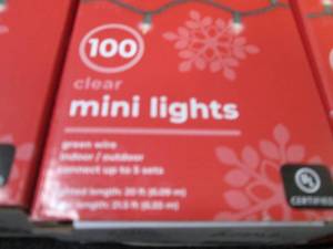 8- 100ct Clear Mini Lights...