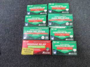 8 Bottles Headache Relief...