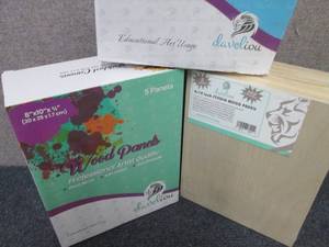 2 packs-8�x10� Wood Canvas Boards...