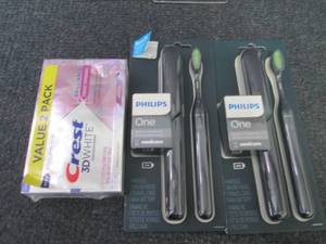 2 Battery Toothbrushes with Toothpa...