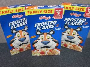 3- 24 oz Kelloggs Frosted Flakes...